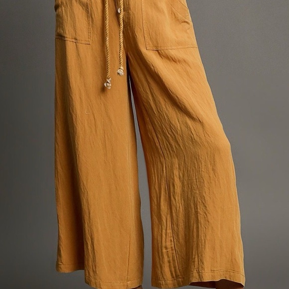 Full Size Rope Drawstring Wide Leg Pants Plus Size - Picture 2 of 3